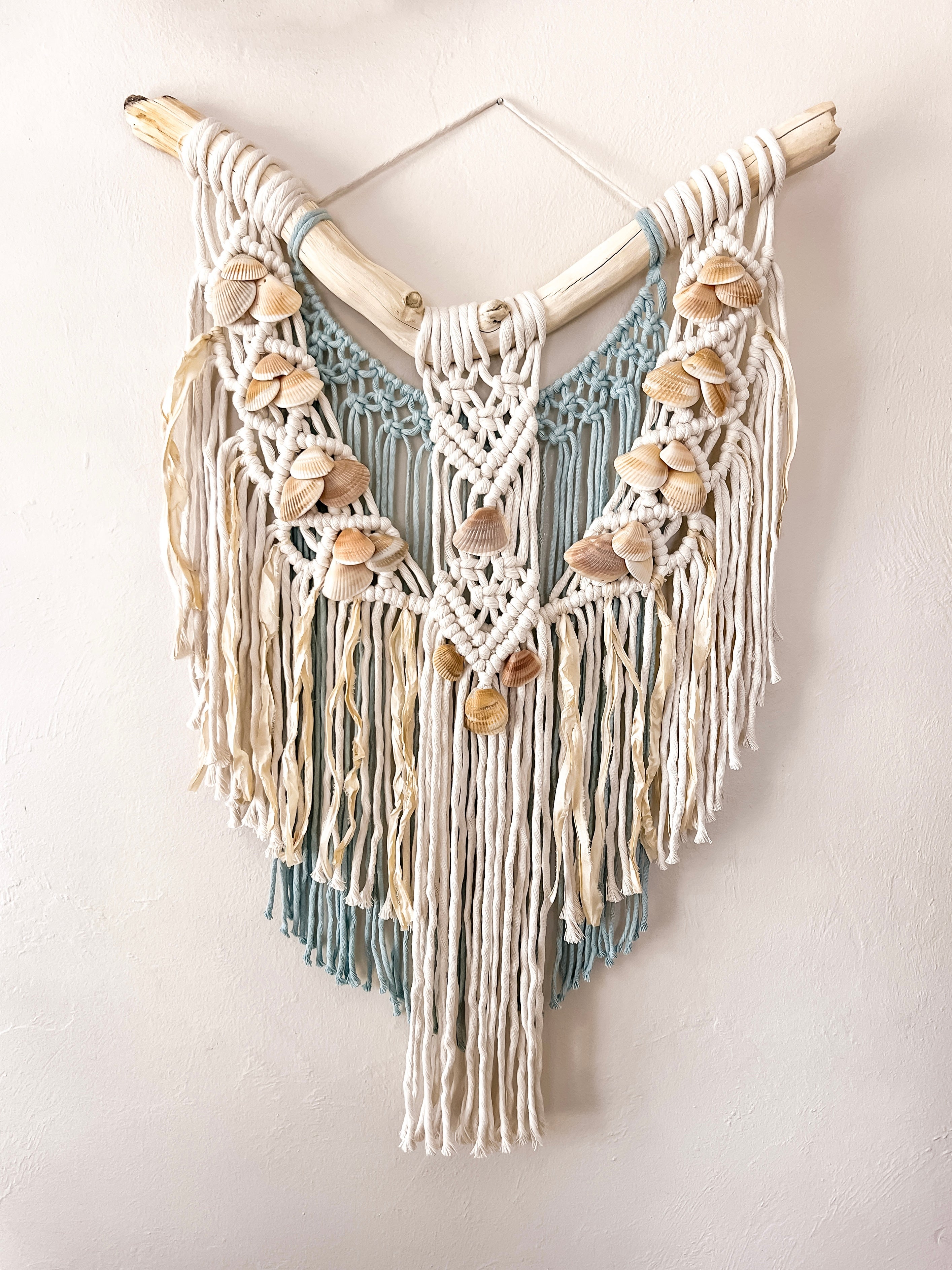 Macrame Using Seashells SARASOTA SEASHELLS Macrame Wall Hanging | Cove.