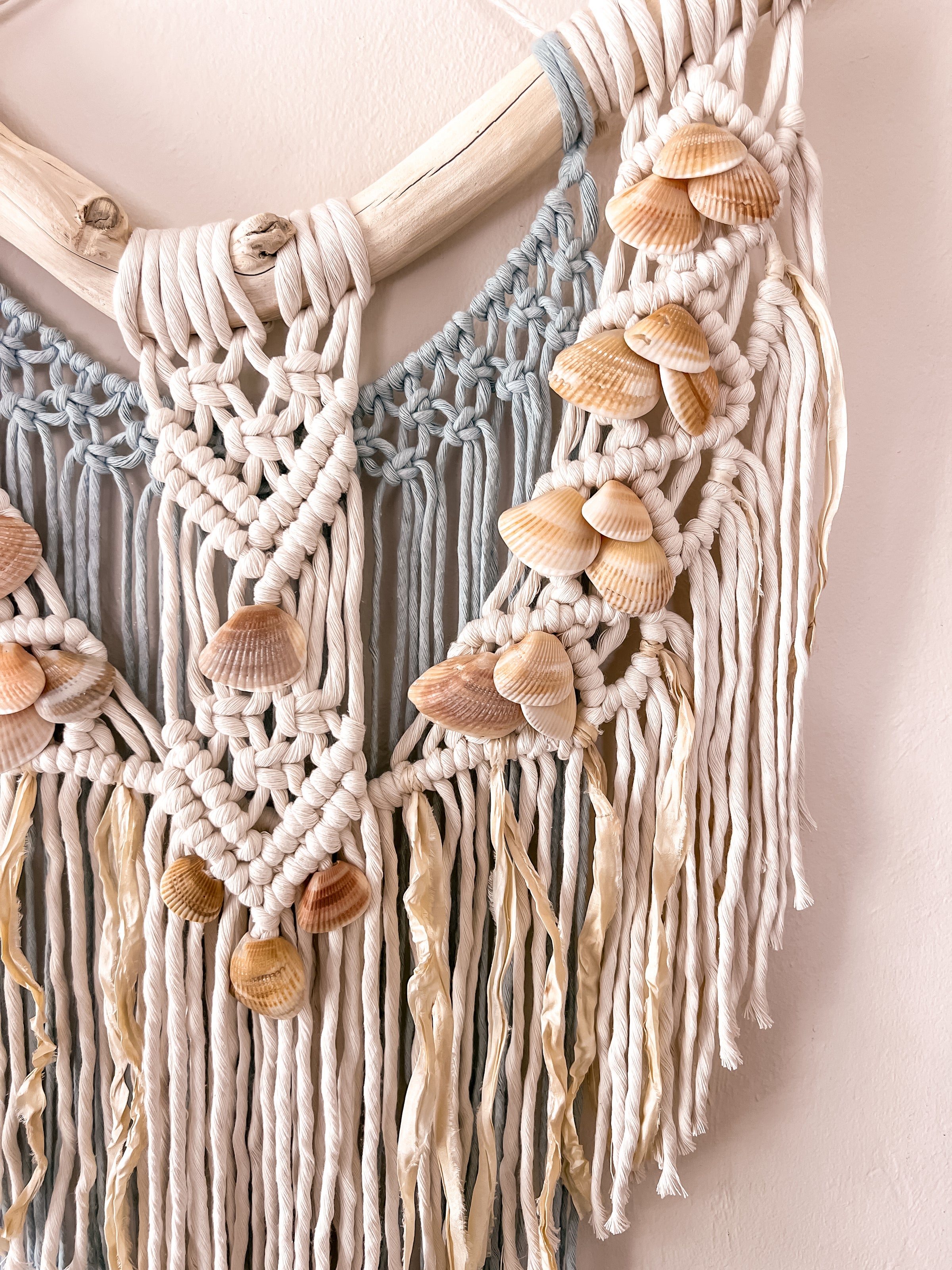 Macrame Using Seashells SARASOTA SEASHELLS Macrame Wall Hanging | Cove.
